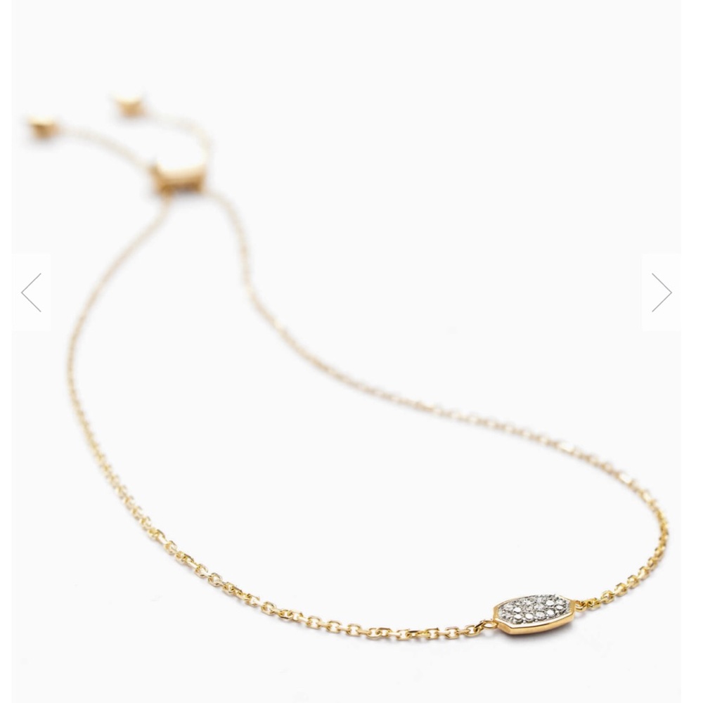 Adjustable 14K Rose Gold & Diamond KS Bracelet